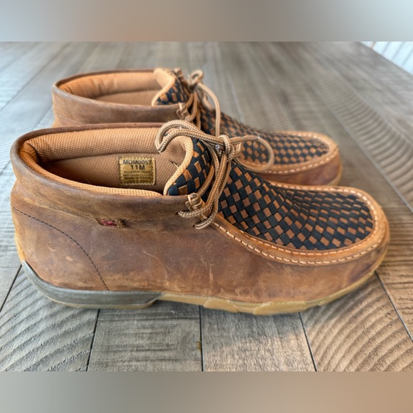 Twisted X Brown Chukka Checkered Driving Mocs Boots Men’s Size 11 (M) main image 11